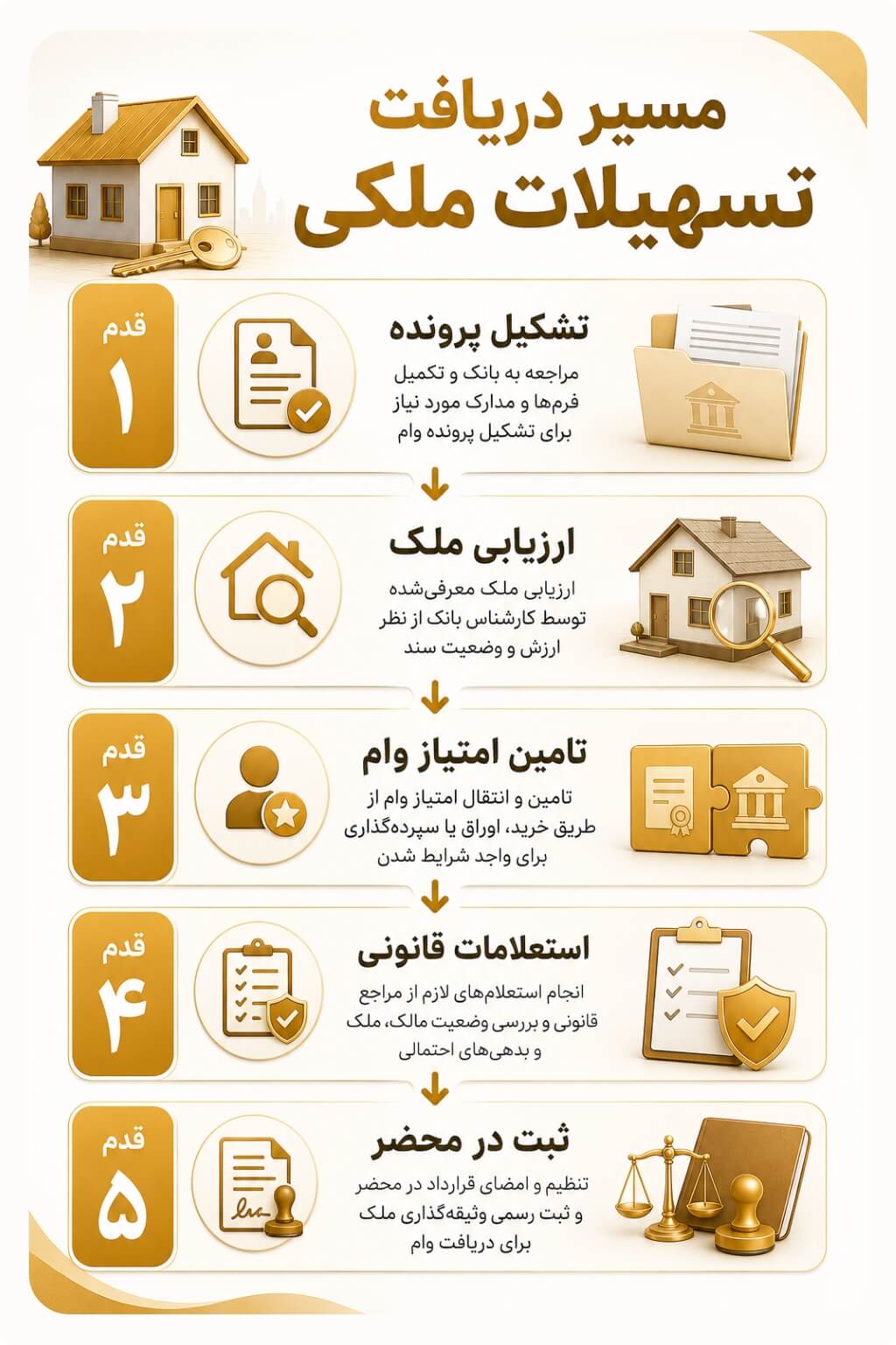 مسیر دریافت تسهیلات ملکی